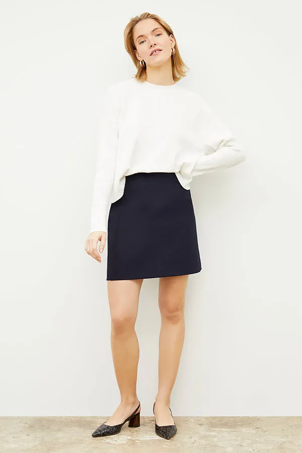 Tyler Pullover - Geo Micro Knit :: Ivory