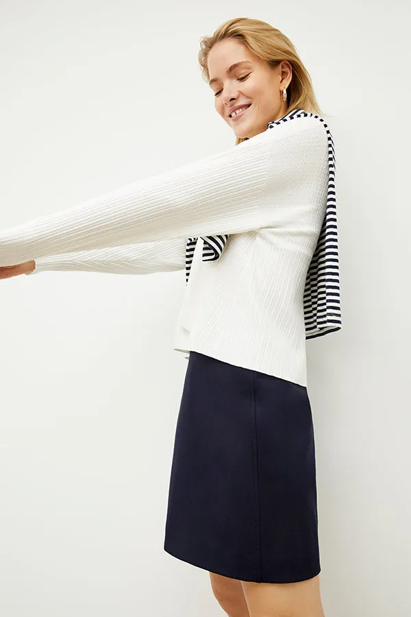 Tyler Pullover - Geo Micro Knit :: Ivory