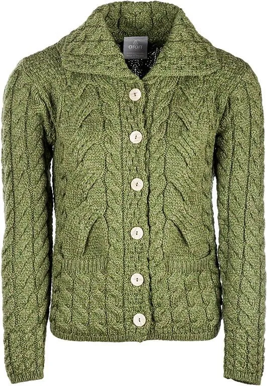 Women's Supersoft Merino Wool Six Button Cardigan by Aran Mills - 7 Colours